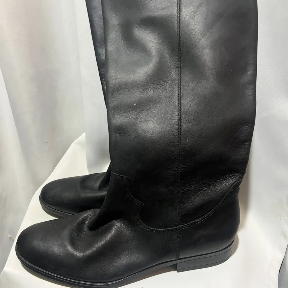 Frye Black Leather Tall Riding Boots Women’s Size 11 Classic Equestrian - Picture 2 of 5